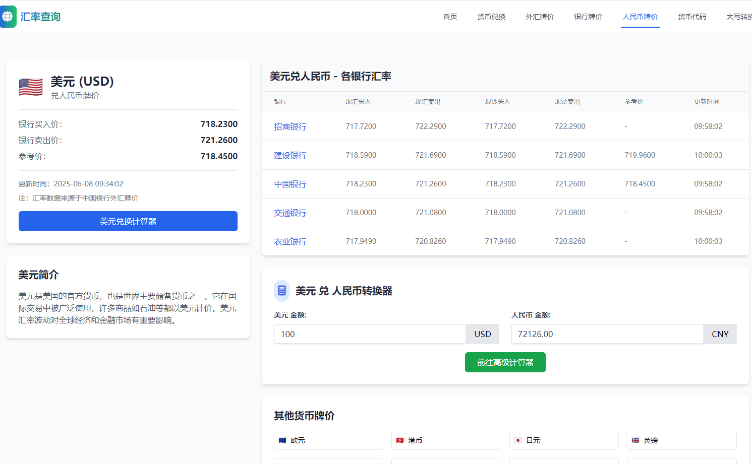 精品养老站：手搓一个汇率换算网站 汇率换算网址,汇率兑换网站