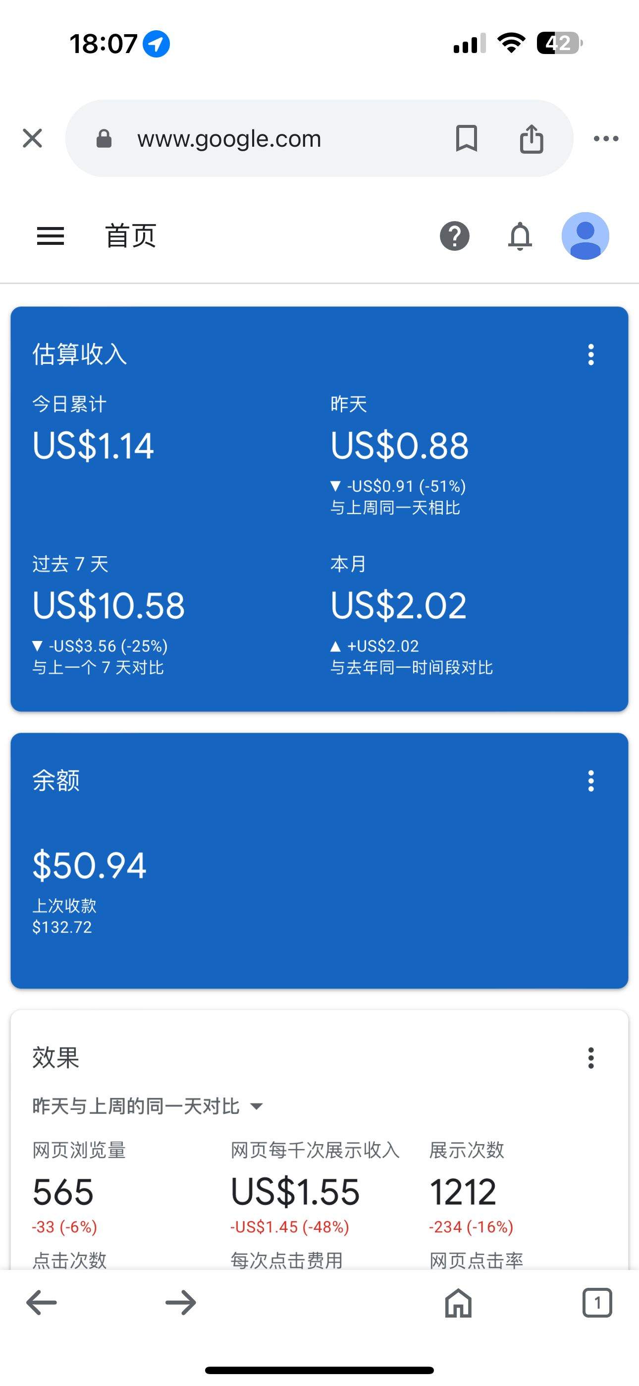 这个人博客，每天有几块钱美元广告收入 个人,博客,每天,块钱
