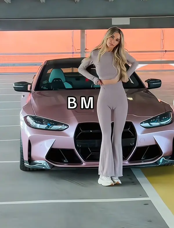 网友为汽车品牌宝马BMW"射计"的美女配帅车广告 网友,为汽车,广告,配帅车,美女