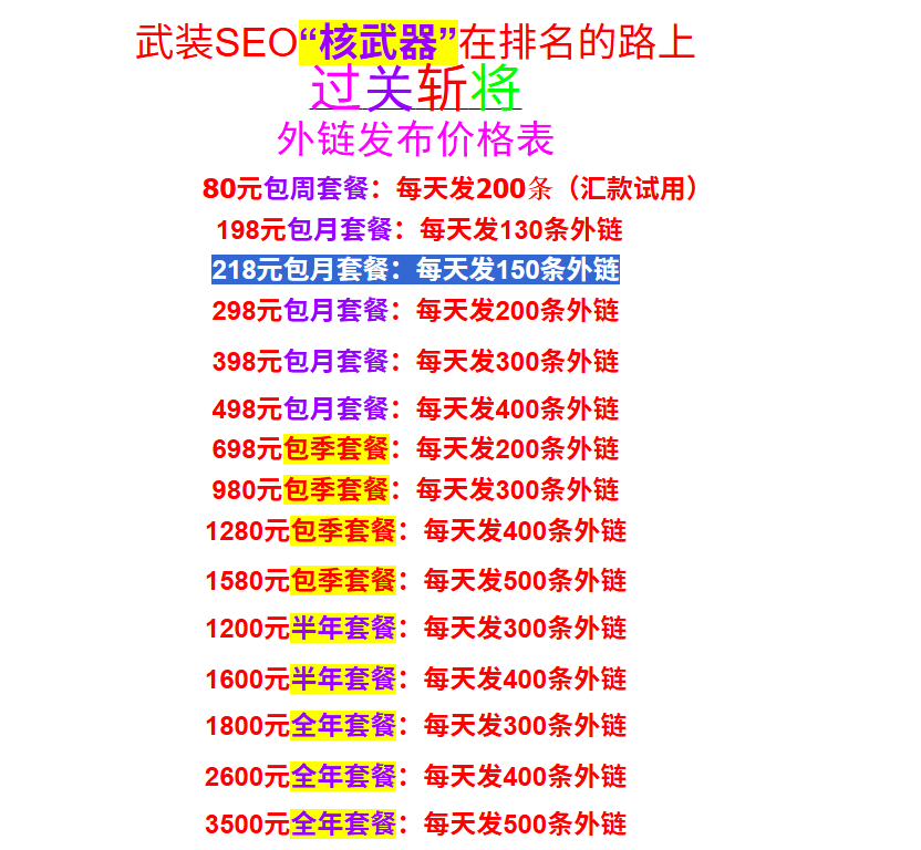 seo外链包月套餐 这个有用吗？ seo外链购买