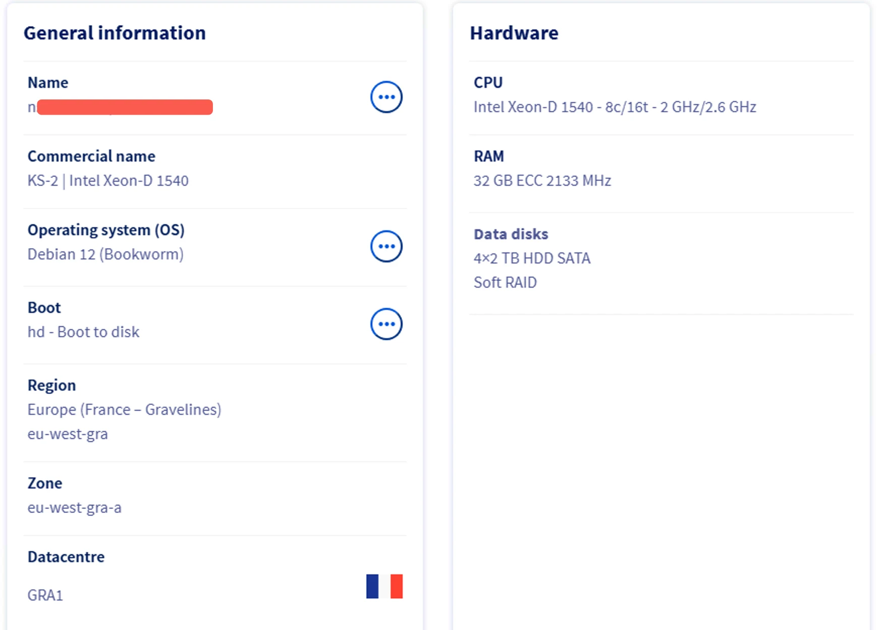 带免税号出OVH CA区法国新款KS-2 16THDD硬盘中头奖32G内存物理机 sec,10G,US,IOPS,内存